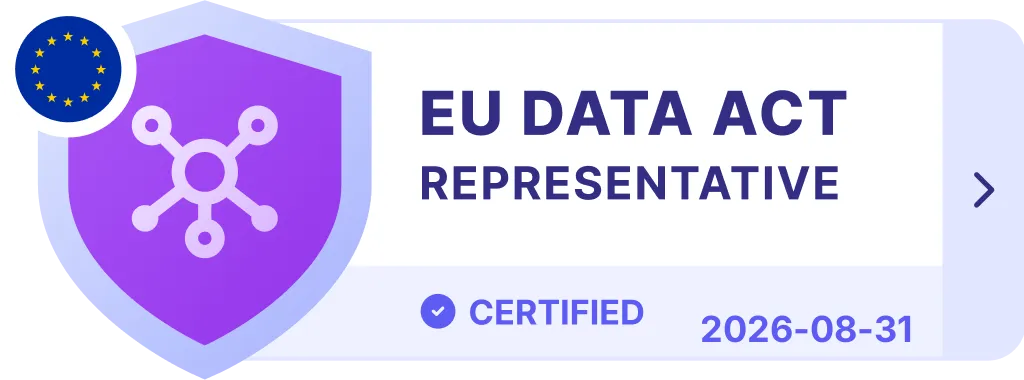 Prighter certificate — EU Data Act Representative