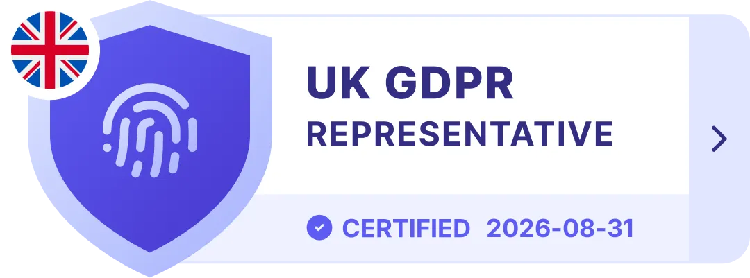 Prighter certificate — UK GDPR Representative